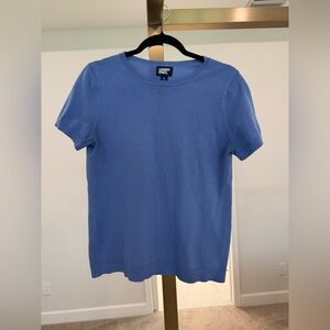 Lands' End Periwinkle Blue Crewneck Short Sleeve Knit Top -size M (10-12)